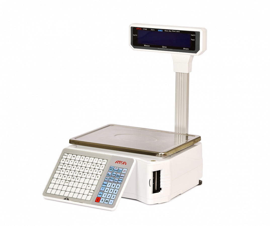 Весы с печатью этикеток АТОЛ LS5X (со стойкой, лицензия FDU)_с поверкой Весы с печатью этикеток АТОЛ LS5X (со стойкой, лицензия FDU)_с поверкой